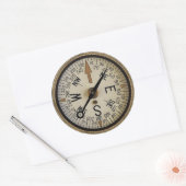 Rond Sticker Compass Rose 1 (Enveloppe)