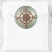 Rond Sticker Compass Rose 2 (Sac)