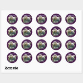 Rond Sticker contre la chasse au phoque de BÉBÉ (Feuille)