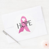 Rond Sticker contre le cancer du sein Hope (Enveloppe)