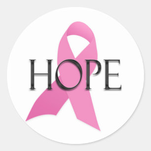 Rond Sticker contre le cancer du sein Hope