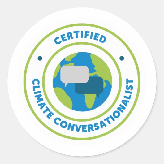 Rond Sticker - Conversationnaliste climatique (Devant)