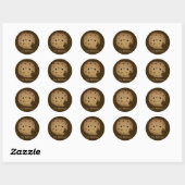 Rond Sticker Cookie au chocolat (Feuille)