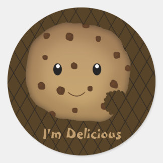 Rond Sticker Cookie au chocolat