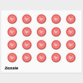 Rond Sticker Cookie Valentines (Feuille)