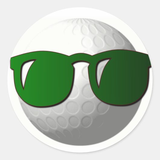 Rond Sticker cool Golf Ball Design (Devant)