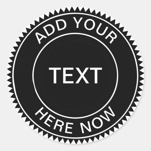 Rond Sticker cool Hipster Business Logo (Devant)