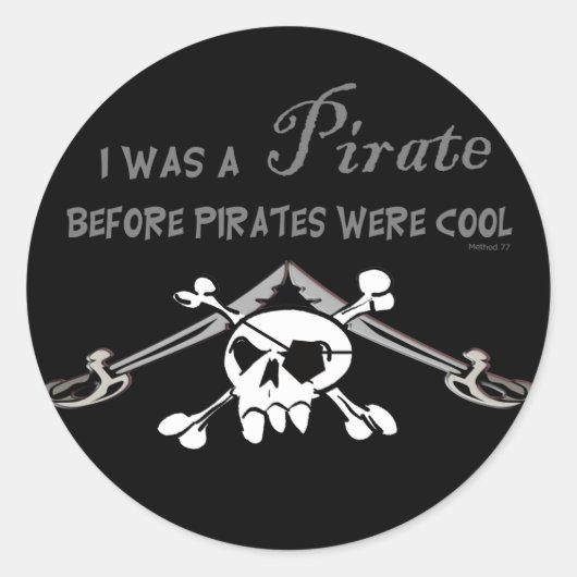 Rond Sticker cool Pirate (Devant)