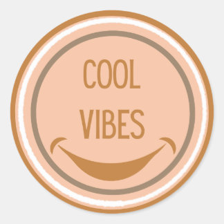 Rond Sticker cool Vibes mignon