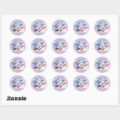 Rond Sticker cool Yule Snowman (Feuille)