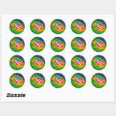 Rond Sticker Coqui-flag Grand (Feuille)