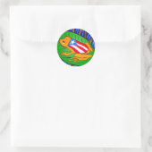 Rond Sticker Coqui-flag Grand (Sac)