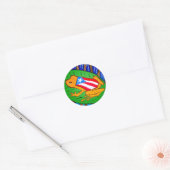 Rond Sticker Coqui-flag Grand (Enveloppe)