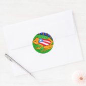 Rond Sticker Coqui-flag Petit (Enveloppe)