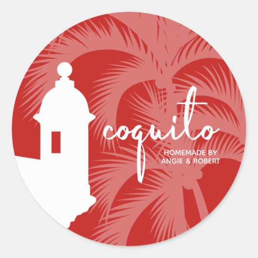Rond Sticker Coquito Palm Tree (Devant)