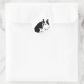 Rond Sticker Corgi transparent (Sac)