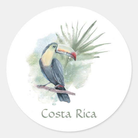 Rond Sticker Costa Rica Toucan (Devant)