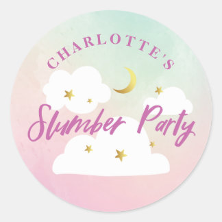 Rond Sticker Cotton Candy Sky