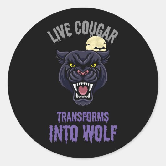 Rond sticker cougar live (Devant)