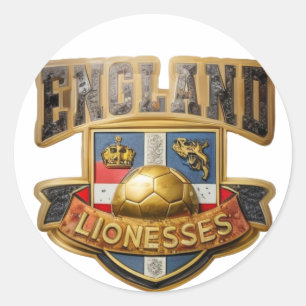 Rond Sticker couleur Angleterre Lionesses