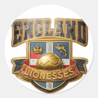 Rond Sticker couleur Angleterre Lionesses