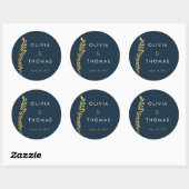 Rond Sticker couleur feuille or modifiable, Sticker Fav (Feuille)