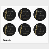 Rond Sticker couleur feuille or modifiable, Sticker Fav (Feuille)