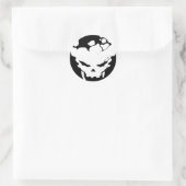 Rond Sticker crâne éclaboussé (Sac)