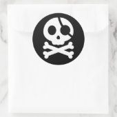 Rond Sticker crâne et os croisés (Sac)