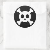 Rond Sticker crâne et os croisés (Sac)