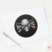 Rond Sticker crâne n' Guns (Enveloppe)