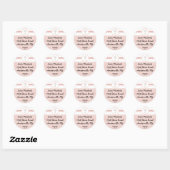 Rond Sticker croisé Carré rose (Feuille)