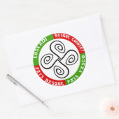 Rond Sticker croix basque (Enveloppe)