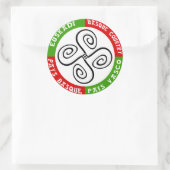 Rond Sticker croix basque (Sac)