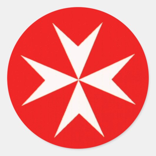 ROND STICKER CROIX MALTESE (Devant)
