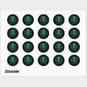 Rond Sticker Cthulhu No Lives (Feuille)