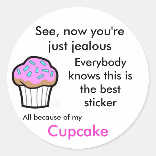 Rond Sticker Cupcake (Devant)