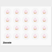 Rond Sticker Cupcake (Feuille)