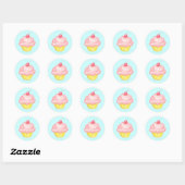 Rond Sticker Cupcake (Feuille)