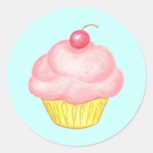 Rond Sticker Cupcake