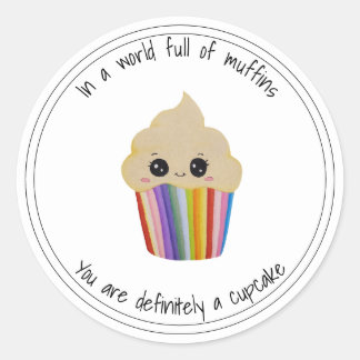 Rond Sticker Cupcake