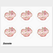 Rond Sticker Cupcake (Feuille)