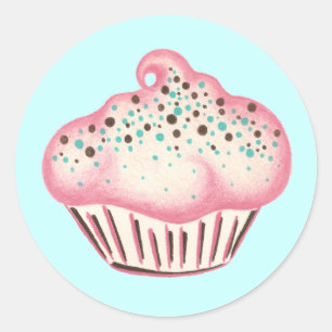 Rond Sticker Cupcake