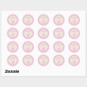 Rond Sticker Cupcake 1er Anniversaire (Feuille)