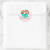 Rond Sticker Cupcake Fleurs (Sac)