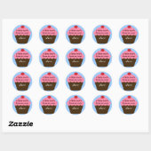 Rond Sticker Cupcake Love (Feuille)