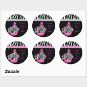Rond Sticker Cupcake Rose (Feuille)