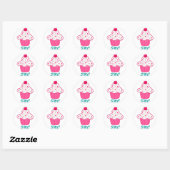 Rond Sticker Cupcake - SRF (Feuille)