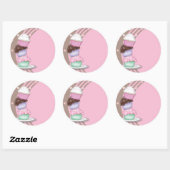 Rond Sticker Cupcakes (Feuille)