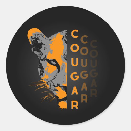 Rond sticker Custom cougar (Devant)